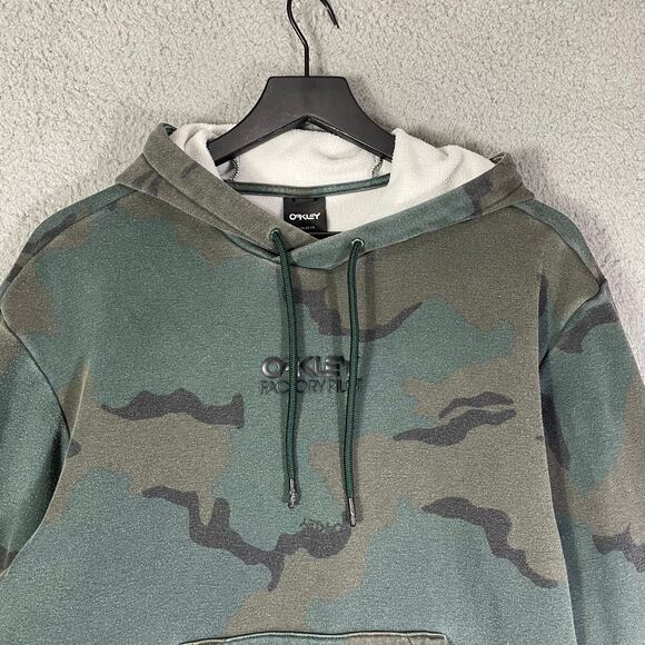 Oakley Factory Pilot Camo Hoodie Men’s Small Green Pullover Sweatshirt - Picture 10 of 10
